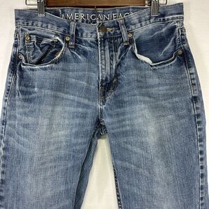 American Eagle Jeans Men's 29x32 Blue Light Wash Original Straight‎ Leg Jeans